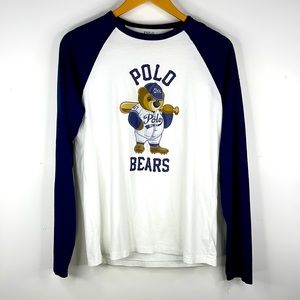 Polo Ralph Lauren Baseball Bear Tee Shirt Medium